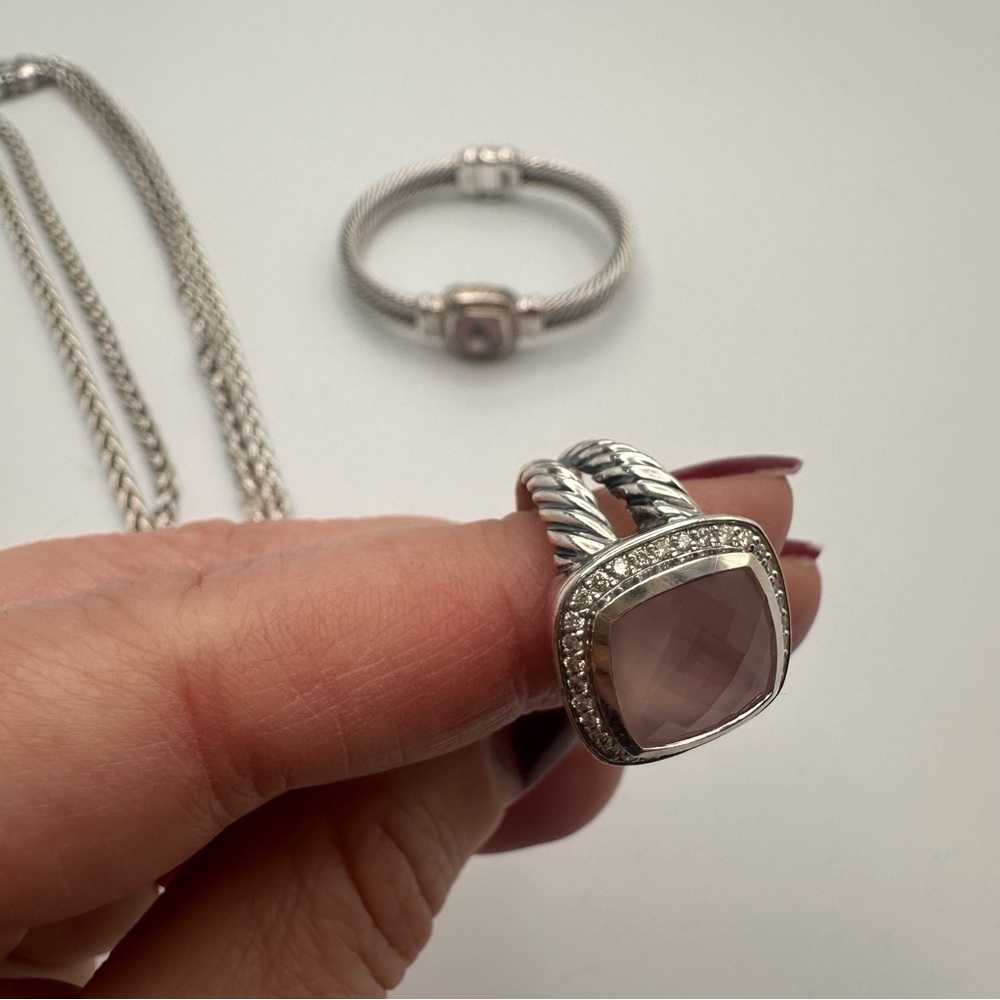 Vintage David Yurman rose quartz set! - Picture 8 of 10